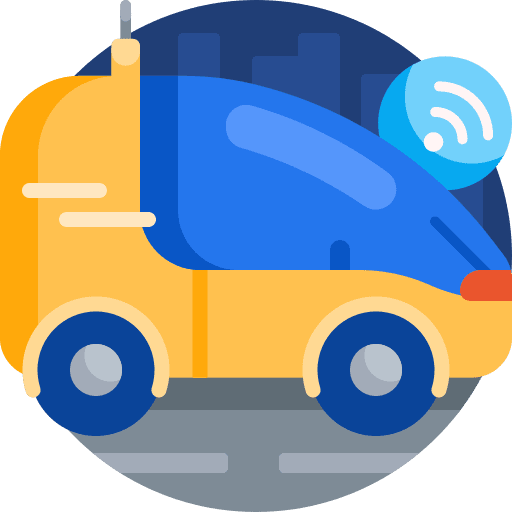 Self driving smart car automation self driving icon