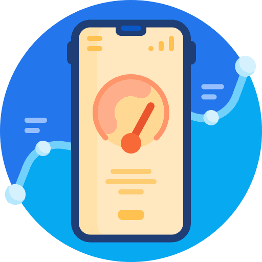 Speedometer performance seo and web speedometer icon