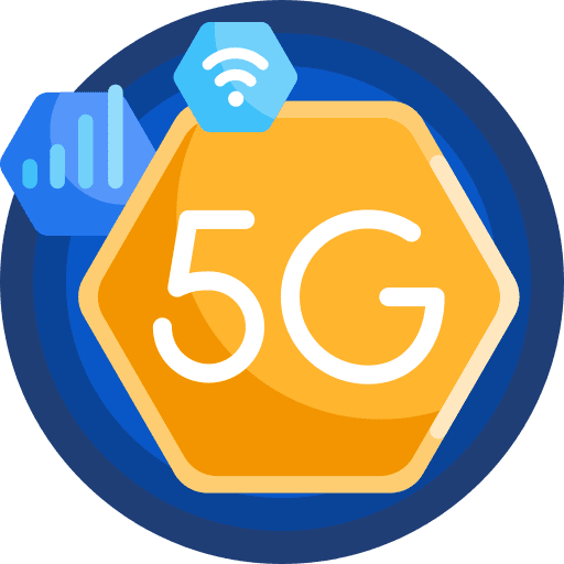 5g wireless seo and web electronics icon