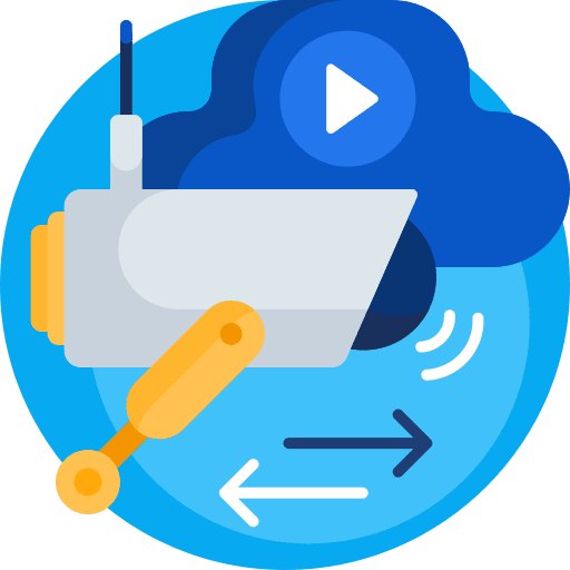 Cctv security monitoring video icon