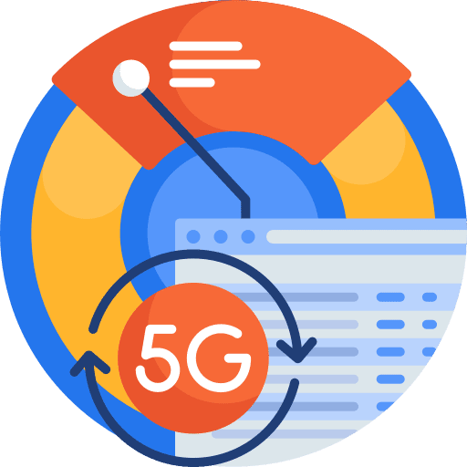 Data analytics pie chart analysis monitor icon