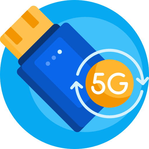 Flash drive data storage 5g usb drive icon