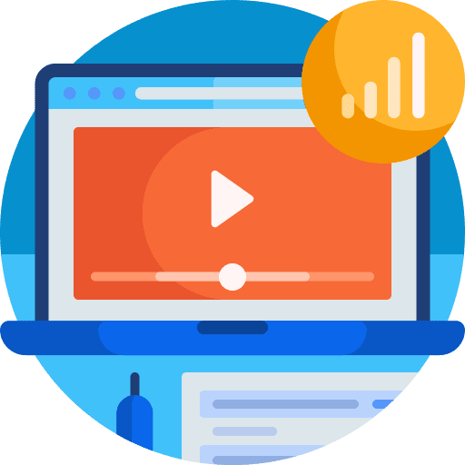 Laptop wifi computer video player icon