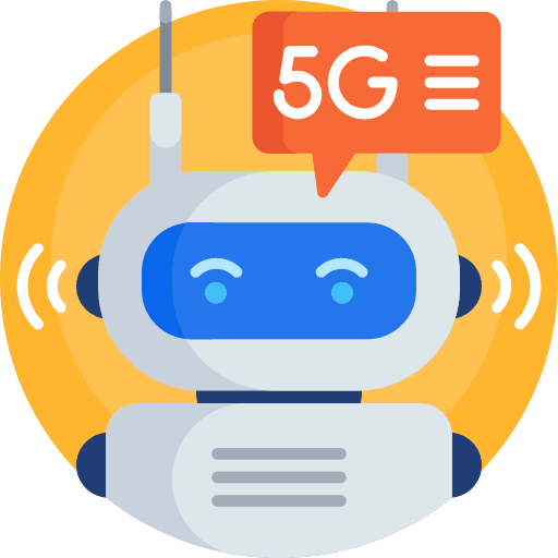 Robot 5g electronics robotic icon
