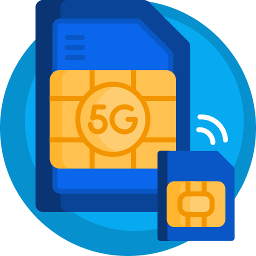Sim card electronics sim card device icon