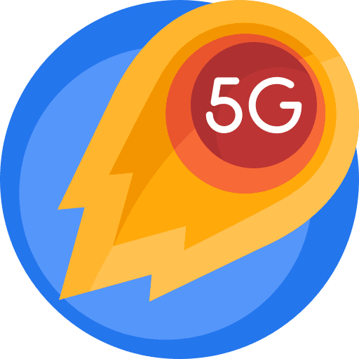 5g 5g seo and web flame icon