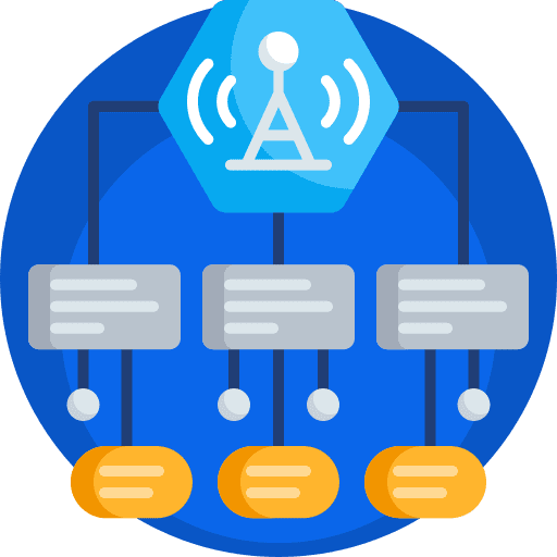 Algorithm hierarchy structure 5g organization icon