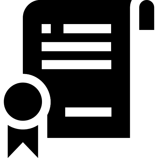 Certificate certificate medal document icon