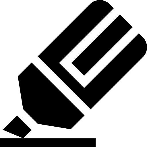 Highlighter school material education writing tool icon