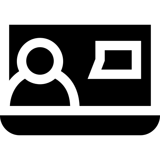 Virtual class user online lesson teacher icon