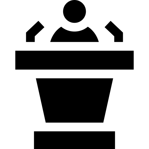 Conference microphone presentation user icon