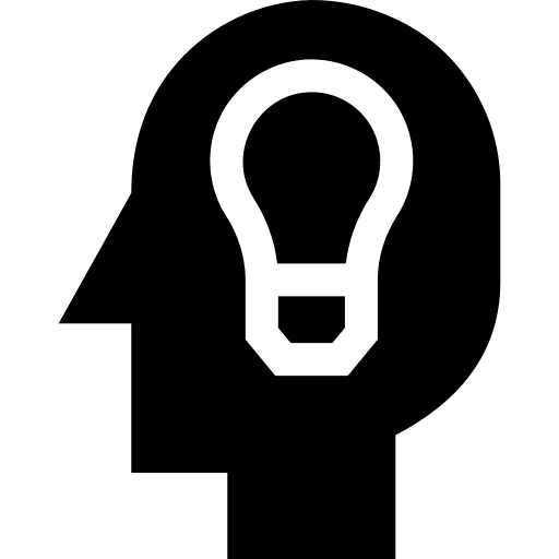 Creativity light bulb idea strategy icon