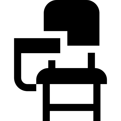 Desk chair university desk chair furniture and household icon