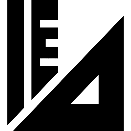 Ruler square stationery ruler icon