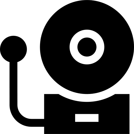School bell electronics alert security icon