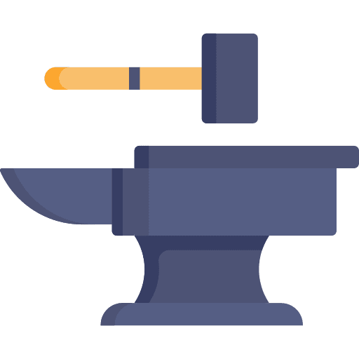 Anvil improvement anvil hammer icon