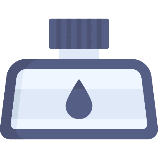 Ink bottle paint office stationery icon