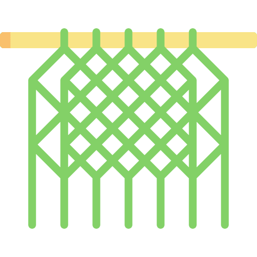 Macrame fabric handcraft macrame icon