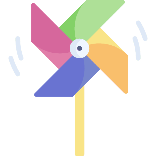 Pinwheel toy paper toy windmill icon