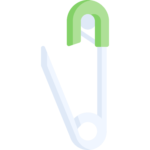 Safety pin tools diaper safety pin icon