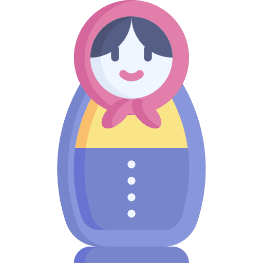 Matryoshka doll russian decoration matryoshka doll icon