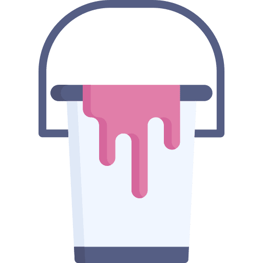 Paint bucket work tool art and design improvement icon