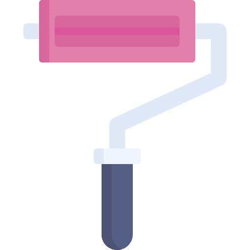 Roller brush repair art and design paint roller icon