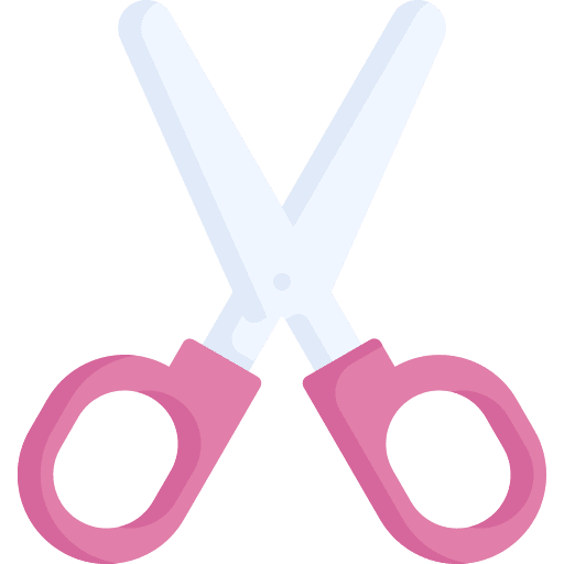 Scissors cut cutting school material icon