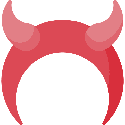 Evil horns headband halloween icon