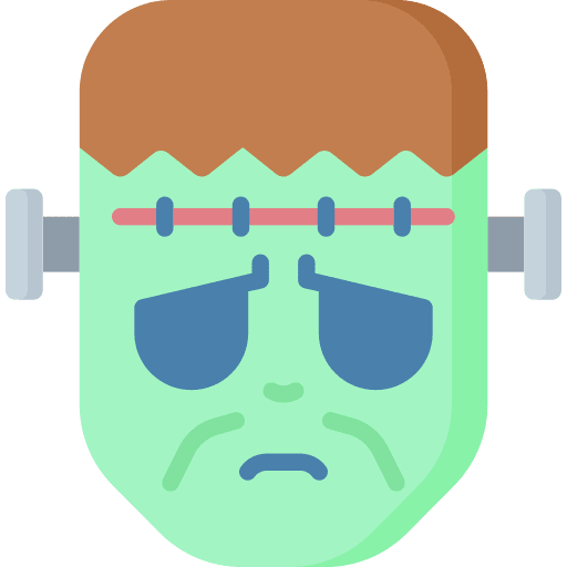 Frankestein horror mask fear icon