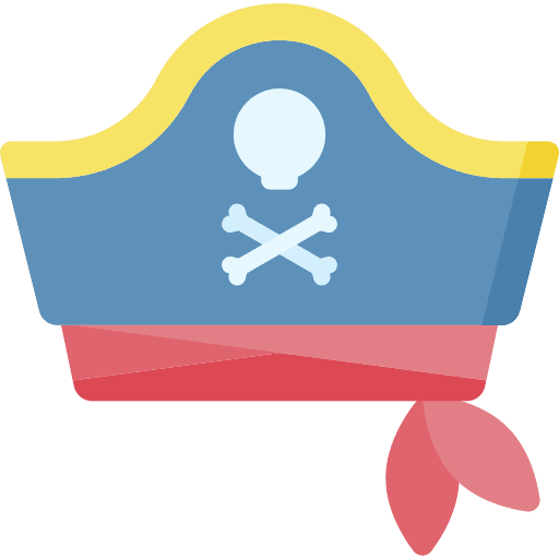Pirate hat fashion skull pirate hat icon