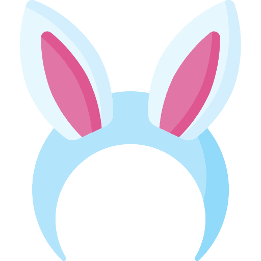 Rabbit birthday and party hairband rabbit icon
