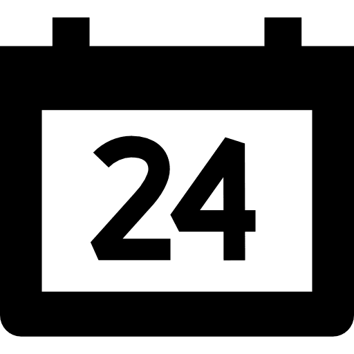 Day twenty four calendar wall calendars daily calendars icon