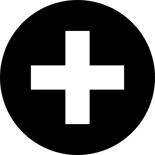Plus symbol round button shapes add adding icon
