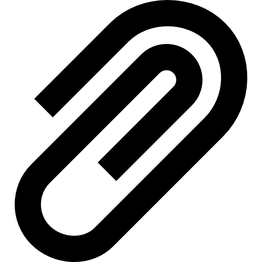 Attachment clip paper clip office tool attached icon