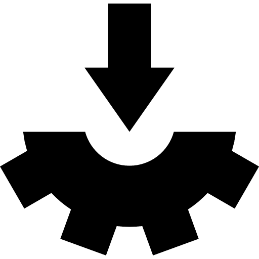 Download setting interface cogwheel downloading icon