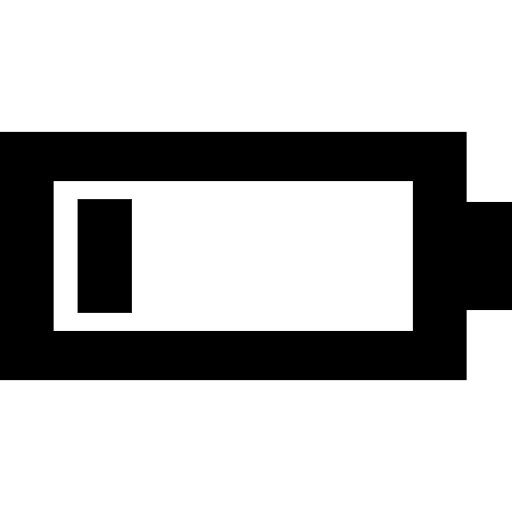 Low battery level technology low battery battery status icon