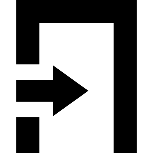 Way in right arrow arrows directional sign icon