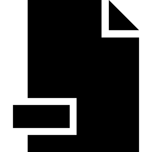 Document with minus sign interface document documents icon