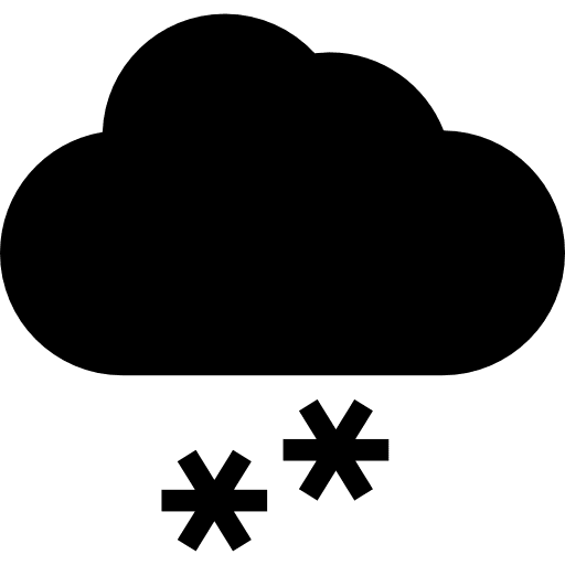 Snowing cloud weather snow winter icon