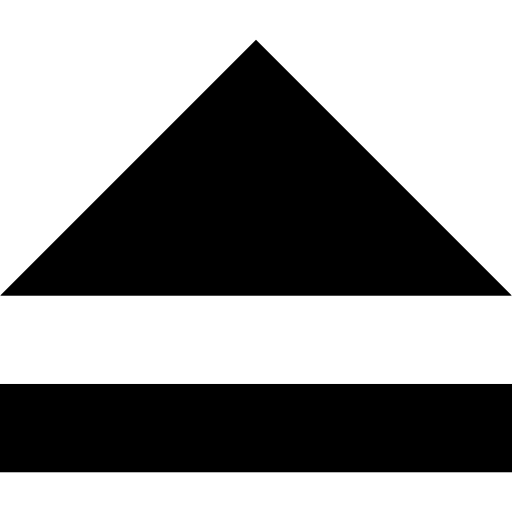 Eject symbol triangle music player rectangle icon