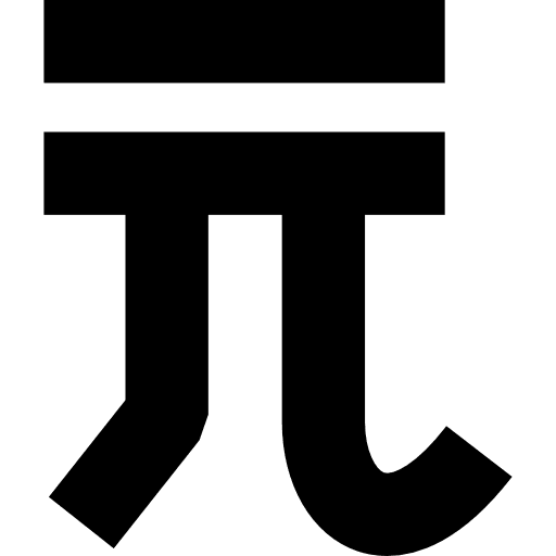 Renminbi symbol currency financial china icon