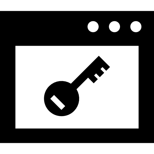 Browser key blocked web locked icon