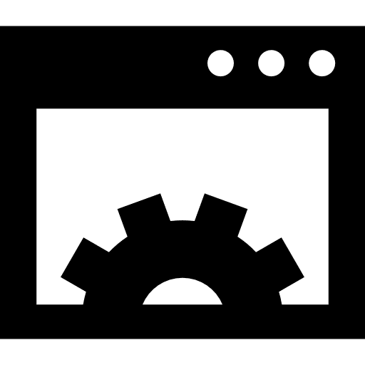 Developer settings interface cogwheels browser icon