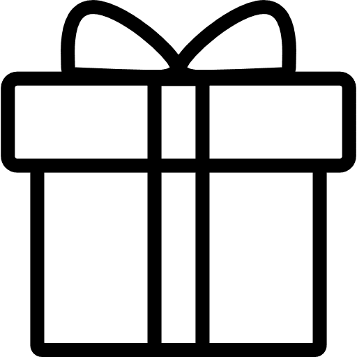 Gifbox with ribbon on top christmas present gifts gifboxes icon