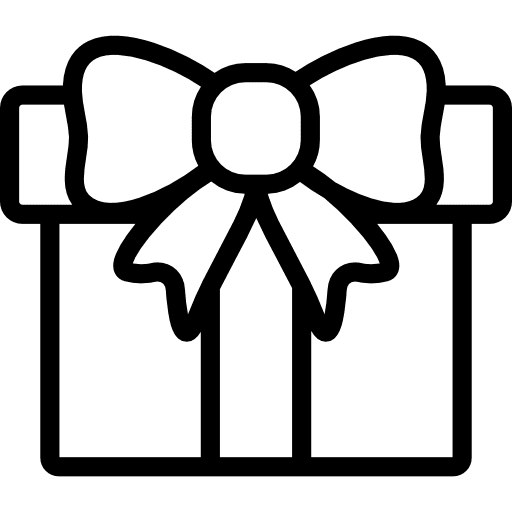 Giftbox with big lace  present presents christmas present icon