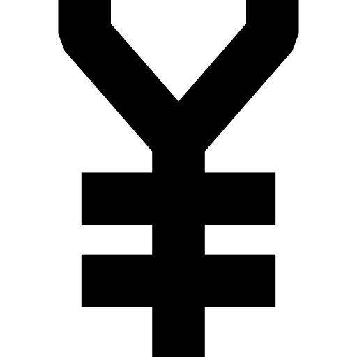 Yen symbol oriental sign asian icon