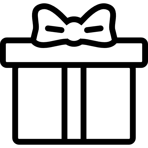 Gift with ribbon giftbox giftboxes christmas present icon