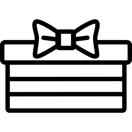 Giftbox with a big ribbon on cover christmas present surprise giftboxes icon