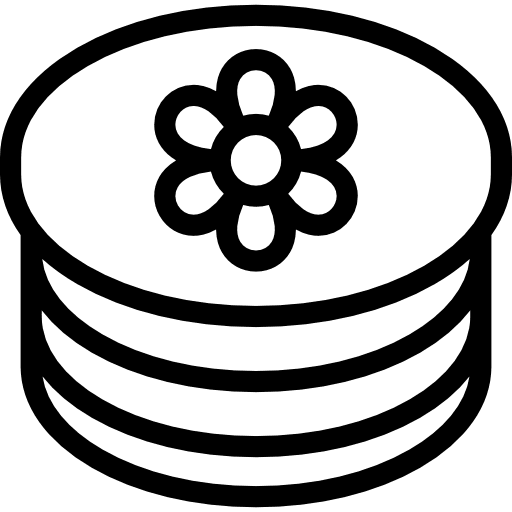 Round giftbox with flower giftboxes gift valentines icon